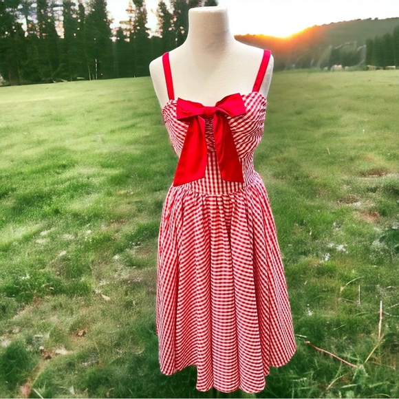 Unique Vintage Dresses Retro Nwt Red White Gingham Dress From — free download